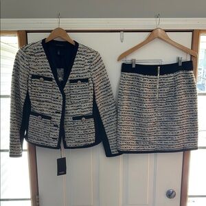 Women's Jacket and Skirt - Blue and White - White House Black Market - Size 8